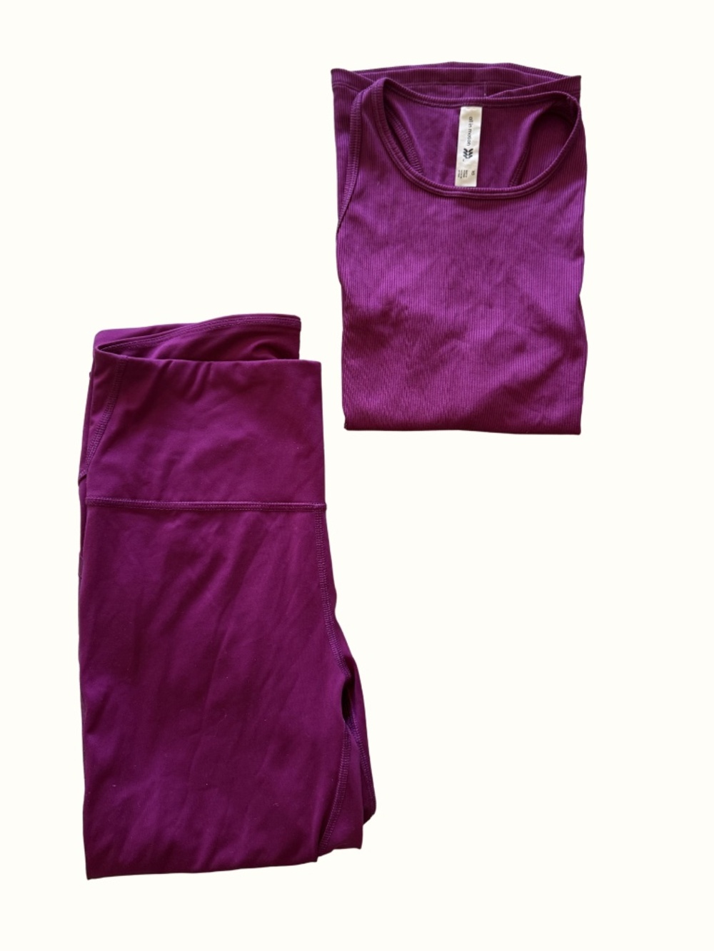 All in Motion Women’s Activewear Set Purple Racerback Tank + Leggings Mixed Size